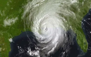 Satellite Prints: Satellite Image of Hurricane Katrina, Category 5 Storm