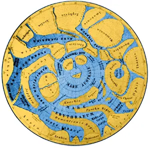 Fourth Prints: Schiaparelli Mars Map, 1877-78