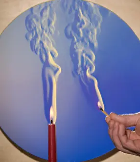 Density Prints: Schlieren Image of a Candle and Match