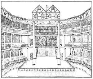 Shakespeare Prints: Shakespeare's Globe Theatre, Reconstruction
