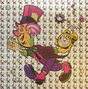 Hallucinogen Prints: Sheet of Mad Hatter Blotter Acid, Psychedelic Drug
