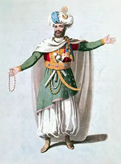 1816 Prints: Sidy Hafsan, Bey of Tripoli, 1816