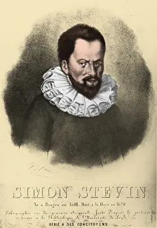 Mathematician Prints: Simon Stevin, Flemish Mathematician