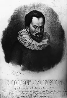 Mathematician Prints: Simon Stevin, Flemish Mathematician