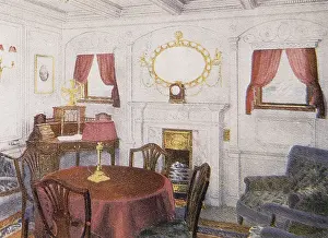 Titanic Prints: Sitting Room in Titanic