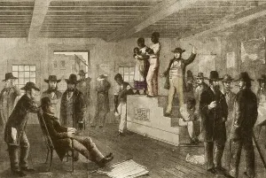 October Prints: Slave Auction, 1861