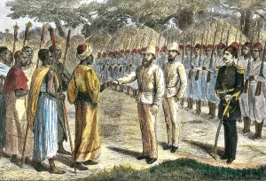 Hunter Prints: Slave Trader Surrenders to Baker, 1869