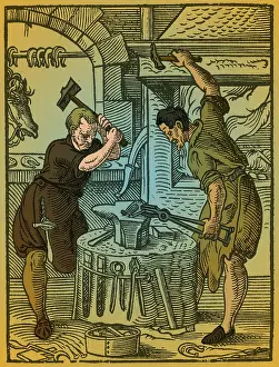 Smith Prints: The Smith, Medieval Tradesman
