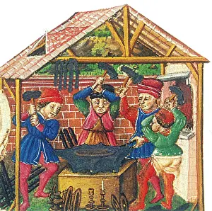 Fifteenth Prints: Smiths, Medieval Tradesmen, 15th Century
