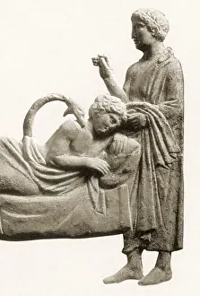 Serpent Prints: Snake of Asclepius Curing Ancient Greek Patient