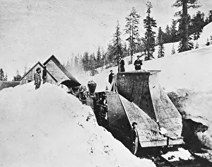 Trains Prints: Snowplow, 1867