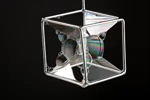 Horizontal Prints: Soap Films on a Cube