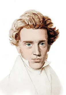 Portraits Prints: Soren Kierkegaard, Danish Philosopher