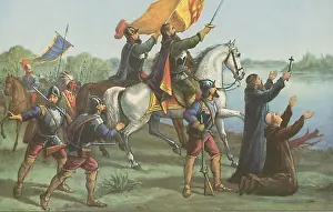 Spanish Prints: De Soto Discovers the Mississippi, 1541