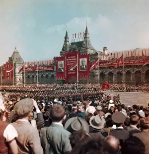 Soviet Prints: The Soviet Union's Red Army Marches, GUM Shopping Center, May Day Parade, Moscow, 1959