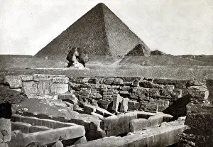 Statues Prints: Sphinx and the Great Pyramid, 1887