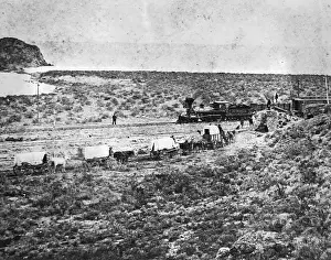 Track Prints: Stanford En Route to Golden Spike Ceremony, 1869