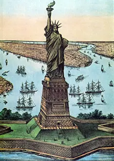 Statues Prints: Statue of Liberty, 1884