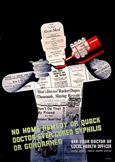 Vintage Nostalgia Prints: STD Poster, No Home Remedy Ever Cured Syphilis