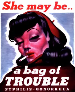 Cigarette Prints: STD Poster, She May Be...A Bag of Trouble