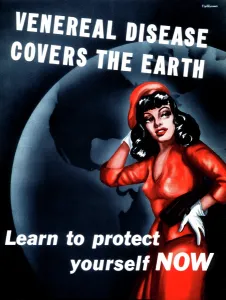 Covers Prints: STD Poster, Venereal Disease Covers the Earth