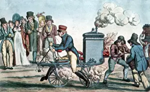 Vehicle Prints: Steam Powered Motorcycle, Velocipede, 1818