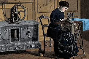 Machine Prints: Steam Powered Sewing Machine