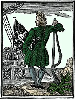 Buccaneer Prints: Stede Bonnet, English Pirate