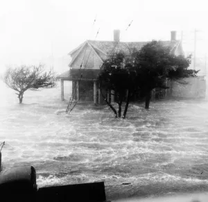 Meteorology Prints: Storm Surge During Hurricane