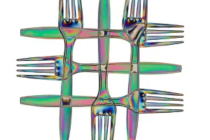 Rays Prints: Stress in Plastic Forks