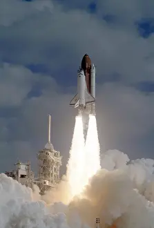 Flying Prints: STS-31, Space Shuttle Discovery Launch, 1990