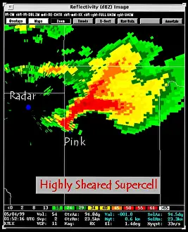 Pressure Prints: Supercell with Hook Echo, Radar