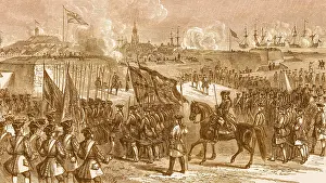 Flag Prints: The Surrender of Louisbourg, 1758