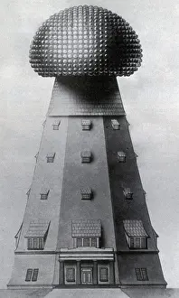 Transmission Prints: Tesla Tower for Wireless Transmission, 1900s