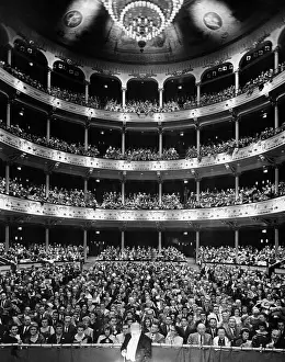 Arts Prints: Theater audience viewed from stage, c.1960s