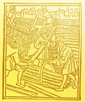 Workers Prints: Timber Haulers, Medieval Tradesmen