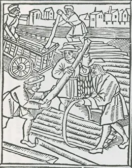 Workers Prints: Timber Haulers, Medieval Tradesmen