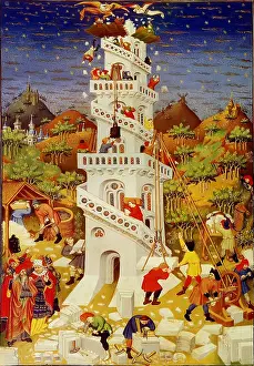 Ancient Prints: Tower of Babel, 15th Century