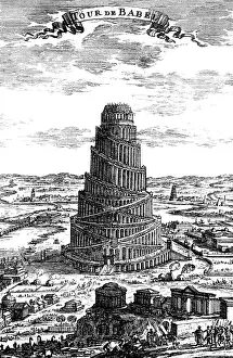 Jewish Prints: Tower of Babel, 17th Century