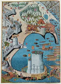 Order Prints: Tower of Saint Nicolas, Siege of Rhodes, 1480