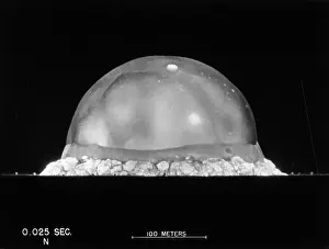 16th Prints: Trinity Test, 0.025 Seconds, First Nuclear Bomb Detonation, WW II, History