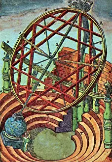 Danish Prints: Tycho Brahe, Equatorial Armillary