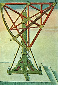 Observatory Prints: Tycho Brahe, Sextant