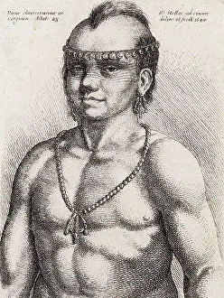 Necklace Prints: Unus Americanus ex Virginia, Etching