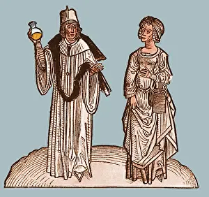 Fifteenth Prints: Uroscopy, 15th Century