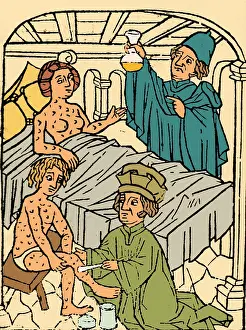 Fifteenth Prints: Uroscopy, Patients with Syphilis, 1497
