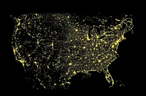 Outer Prints: USA at Night