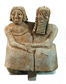 Statues Prints: Utnapishtim And His Wife