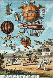 Flying Prints: Utopian Flying Machines, 19th Century