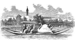 Garden Prints: Velocipede Boat, 1881